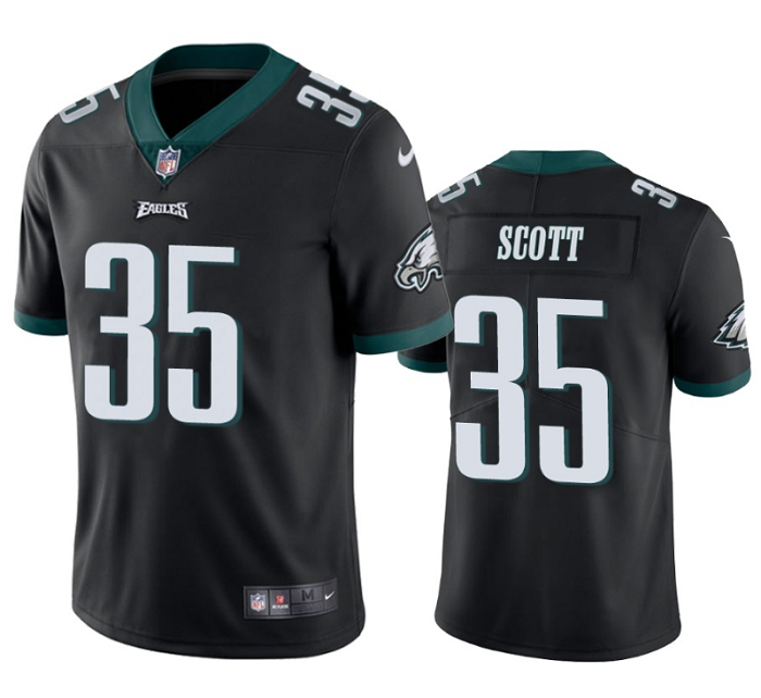 Men's Philadelphia Eagles #35 Boston Scott Black Vapor Untouchable Limited Stitched Men's Philadelphia Eagles #35 Boston Scott Black Vapor Untouchable Limited Stitched